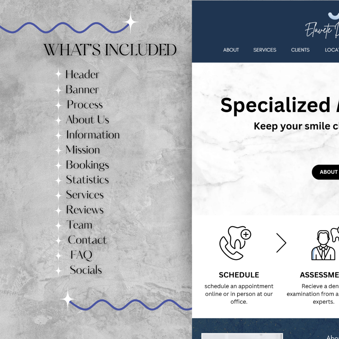 Elevate Dental Care – Canva Website + Link in Bio