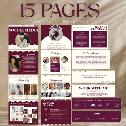 Aurora – Social Media Manager Website Template