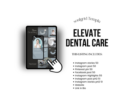Elevate Dental Care – 357 Social Media Templates + Website