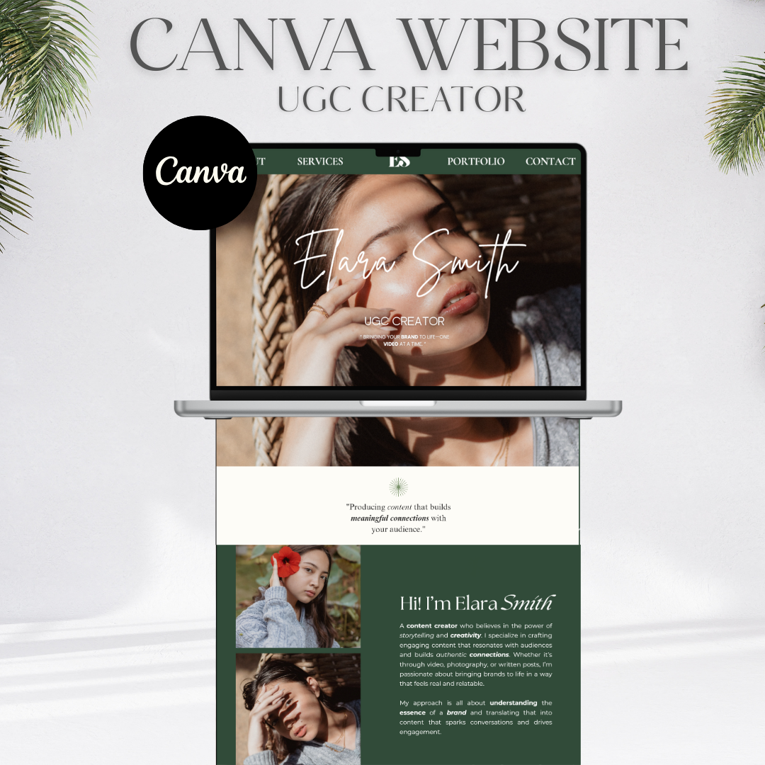Elara Smith – UGC Creator Website Template