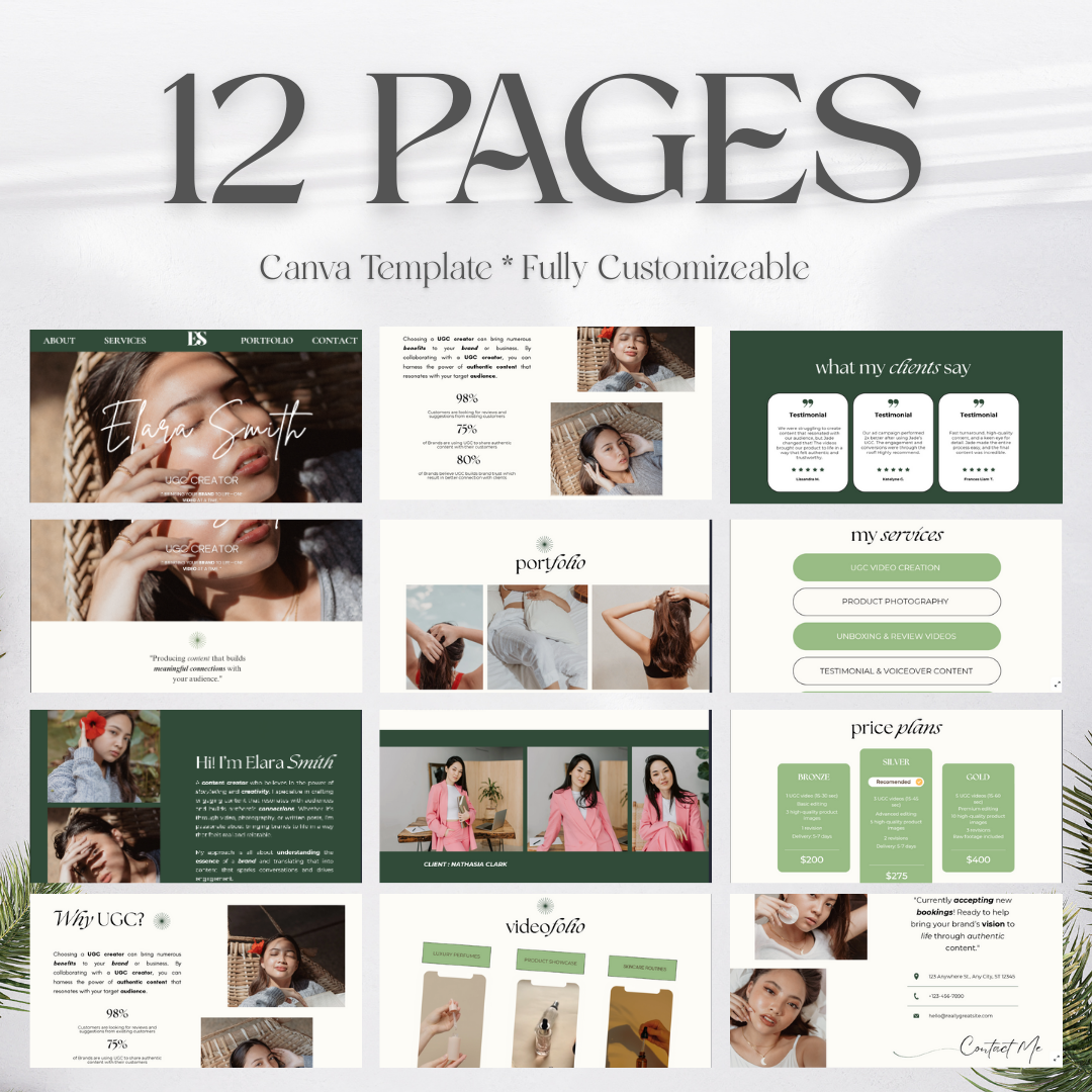 Elara Smith – UGC Creator Website Template
